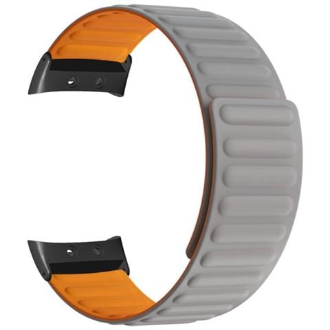 Cinturino Magnetico In Silicone Compatibile Con Garmin Forerunner 45/45s /swim 2 - Vari Colori Grey+orange - Foto 2