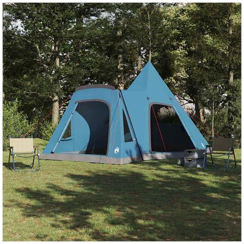 Tenda Teepee con tetto con archiviazione Blu 545 x 450 x 295 cm - Foto 2