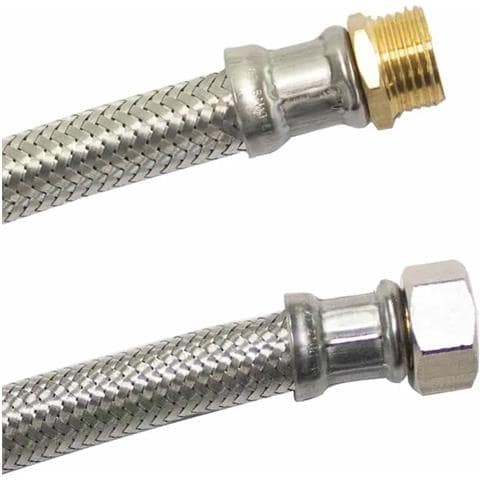 Tubo Flessibile Inox Dn13  1/2 Pollice  1500mm  Certificato Dvgw Per Acqua Potabile - Foto 1
