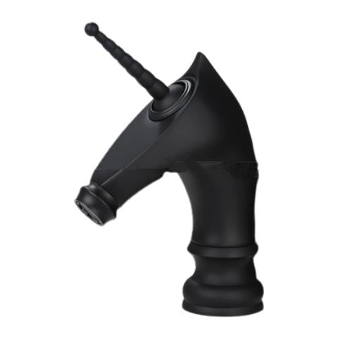 Rubinetto per lavabo da bagno, Blackswan, tipo M284 Unicorn, modello corto nero opaco, misura 20 cm - Foto 1