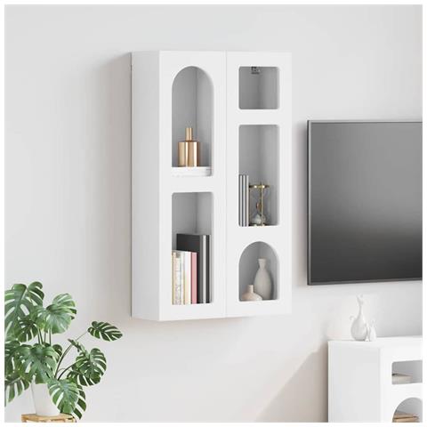 Armadio pensile Bianco 59 x 20 x 100 cm Legno multistrato - Foto 2