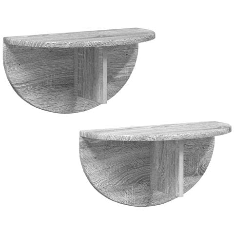 Scaffale da parete 2 pcs Grigio Sonoma 48 x 24 x 24 cm - Foto 1
