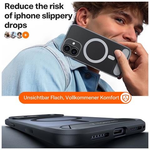 Cover per iPhone 17 - TPU+PC, Trasparente, MagSafe - Foto 2