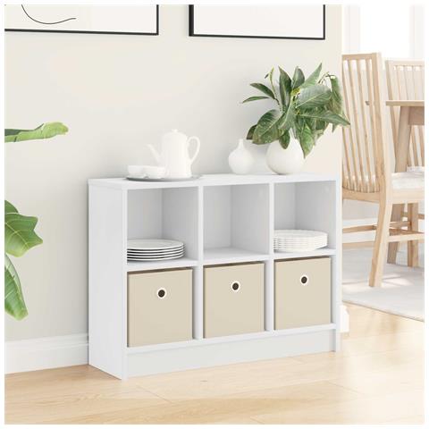 Credenza con cassetto Bianco 73,5 x 22,5 x 53,5 cm - Foto 2