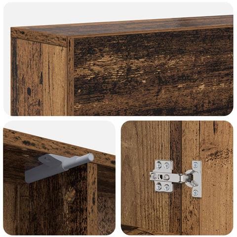 Cornice per camino Legno antico 102 x 18 x 100,5 cm - Foto 9