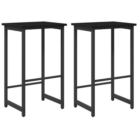 Sgabello da bar 2 pz Rovere Nero 40 x 32 x 74 cm - Foto 1