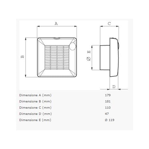 M 120/5" A LL Aspiratore Elicoidale Da Muro - Foto 2