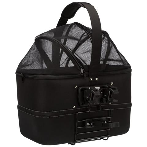 Cestino Anteriore Bici Per Animali Domestici 41x47x29 Cm Nero - Foto 1