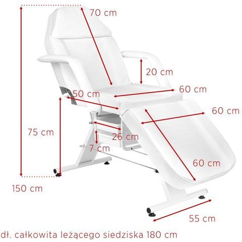 Poltrona Lettino Basic 202 Bianco - Foto 6