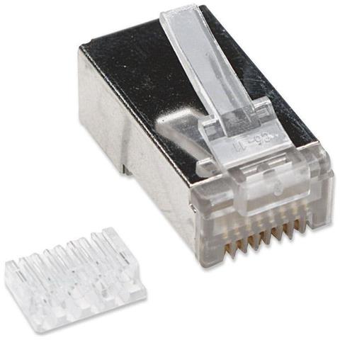 Plug Modulari Rj45 Cat6 Con Slitta Per Cavo Flessibile Stp - Foto 1