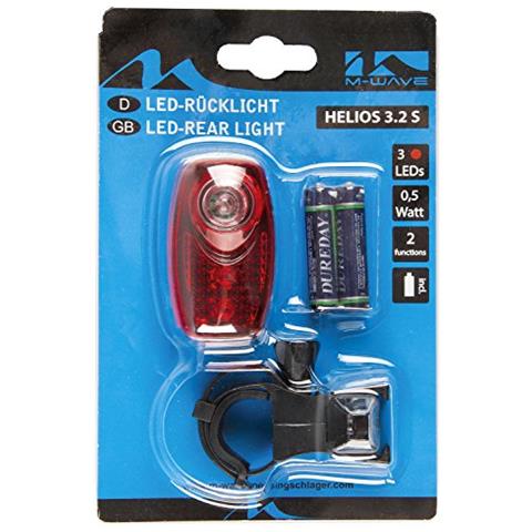 Helios Luce Posteriore Per Bicicletta, 2 led, 3 tipi Di Luce - Foto 2