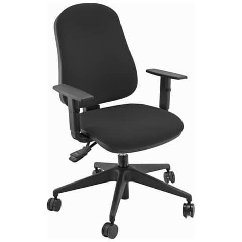 Sedia Operativa Girevole Simple Sisy Eco Smart - Rivestimento Eco Nero - Con Braccioli - Sisy / br / en - Foto 1