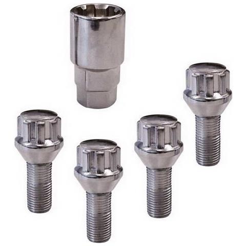 Carponit 4 Controdadi Conici Antifurto Modello A - M12 X 1,25 X 26 Mm - Cromo - Foto 1