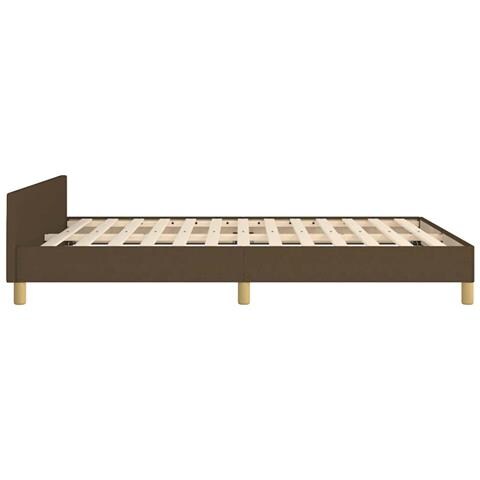 Giroletto senza Materasso Marrone Scuro 140x190 cm Tessuto - Foto 3
