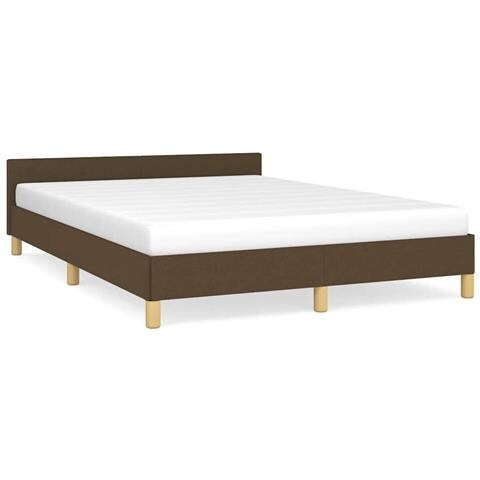 Giroletto senza Materasso Marrone Scuro 140x190 cm Tessuto - Foto 2