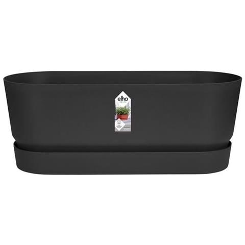 Fioriera Ovale - Plastica Riciclata - Resistente Al Gelo - Ø 50 - Nera - Foto 1