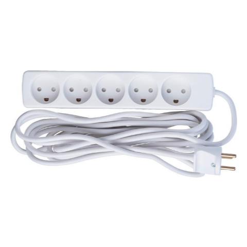 Gru0055wdk Prolunghe E Multiple 5 M 5 Presa (e) Ac Interno Bianco - Foto 1