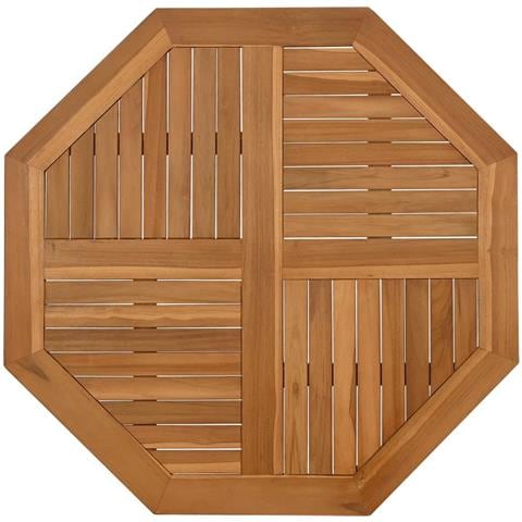 Piano Per Tavolo 90x90x2,5 Cm Ottagonale Legno Massello Di Teak - Foto 2