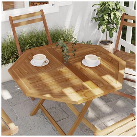 Piano Per Tavolo 90x90x2,5 Cm Ottagonale Legno Massello Di Teak - Foto 1