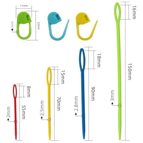 Aghi Smussati In Plastica Con Cruna Grande (confezione Da 50) M - Foto 2
