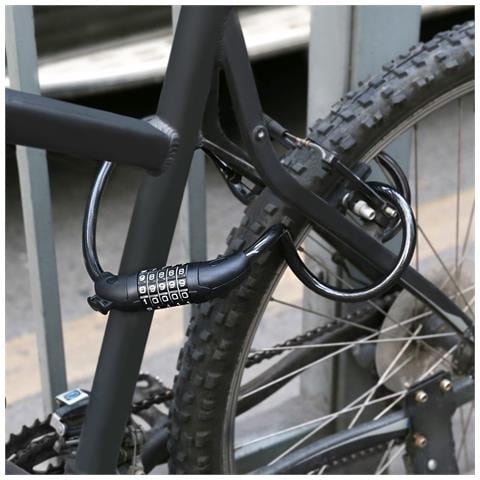 Lucchetto Per Bicicletta Con Combinazione A 5 Cifre - Proteggi La Tua Corsa Con Facilità Black - Foto 2