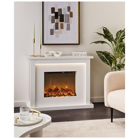 Caminetto Elettrico Led Bianco Effetto Fiamma Karoo - Foto 1