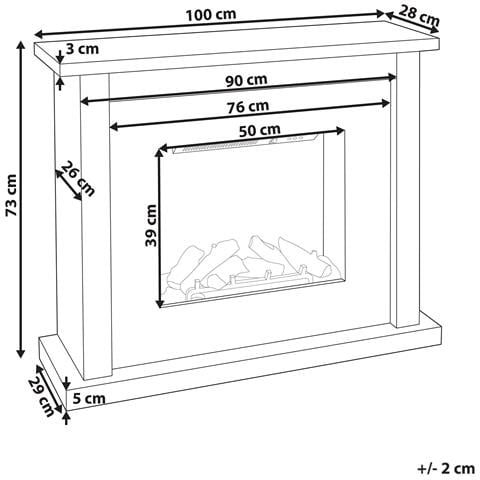 Caminetto Elettrico Led Bianco Effetto Fiamma Karoo - Foto 6