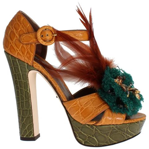 Scarpe Crystal In Pelle Di Coccodrillo Caimano - Eu37/us6.5 - Foto 1