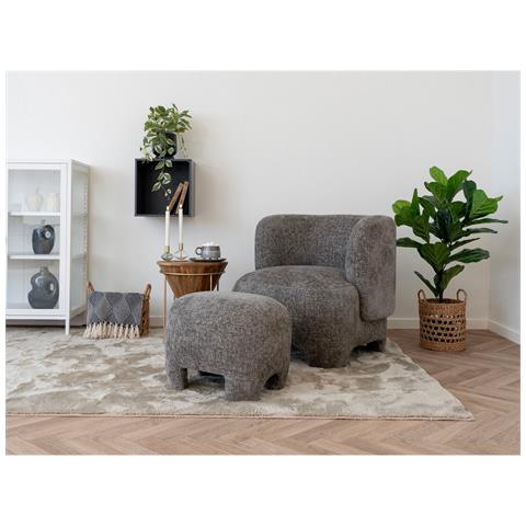 Pouf Nazare - Beige - Poliestere - 41x53x38 Cm - Foto 2