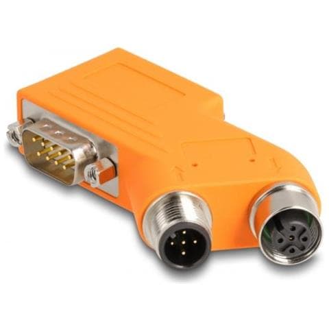 60667 Adattatore Per Inversione Del Genere Dei Cavi 2x D-sub 2x M12 Arancione - Foto 1