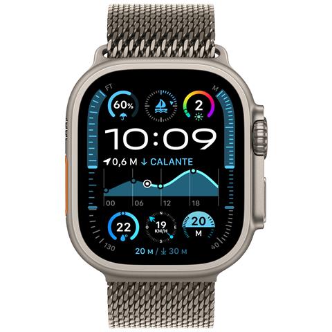 Watch Ultra 2 GPS + Cellular 49mm Cassa in Titanio con Titanio Naturale Milanese Loop - M - Foto 2