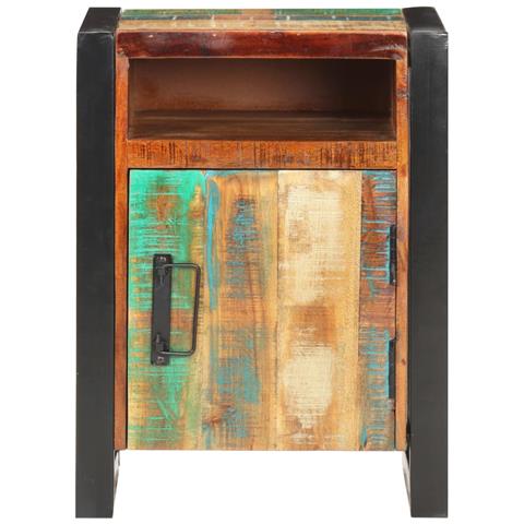 Comodino 40x35x55 Cm In Legno Massello Di Recupero - Foto 1