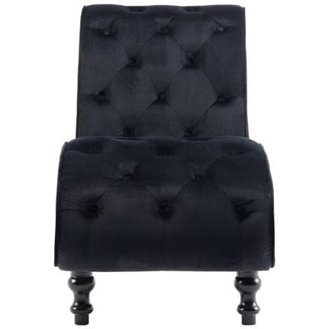 Lusso Casadino - Sedia A Sdraio Nera In Velluto - Foto 2