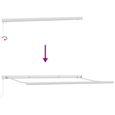 Tenda retrattile manuale  grigia chiara 500x300 cm, Tessuto di ricambio per tenda  per telai 5x3 m grigio chiaro - Foto 9