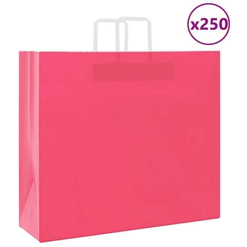 Sacchetti di Carta 250 pz con Manici Rosa 54x15x49 cm - Foto 1