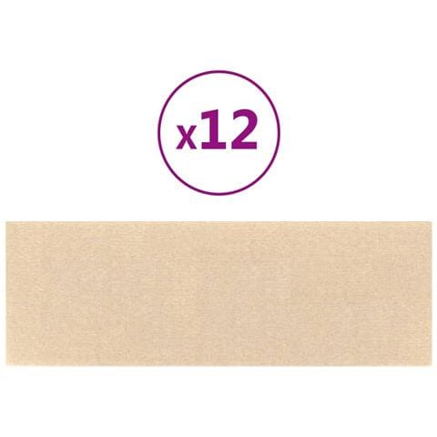 Lusso Casadino - Pannelli Murali 12 Pz Crema 90x15 Cm Tessuto 3,24 M² - Foto 1