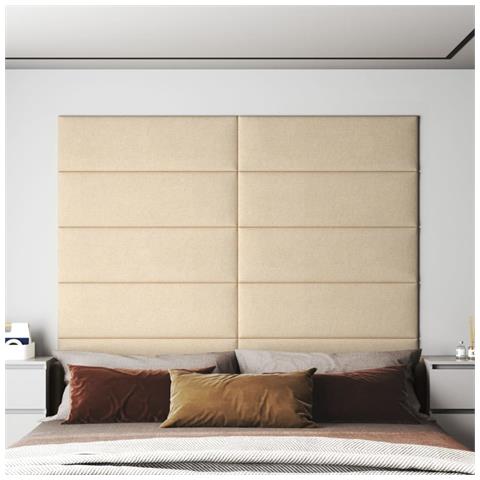 Lusso Casadino - Pannelli Murali 12 Pz Crema 90x15 Cm Tessuto 3,24 M² - Foto 8