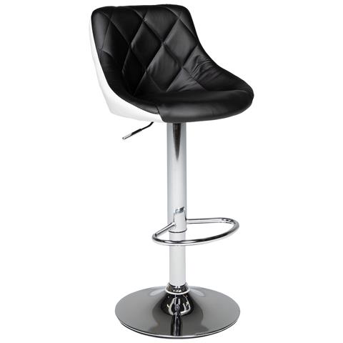 Sgabello Da Bar Bianco E Nero Jasper - Foto 1