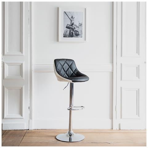 Sgabello Da Bar Bianco E Nero Jasper - Foto 2