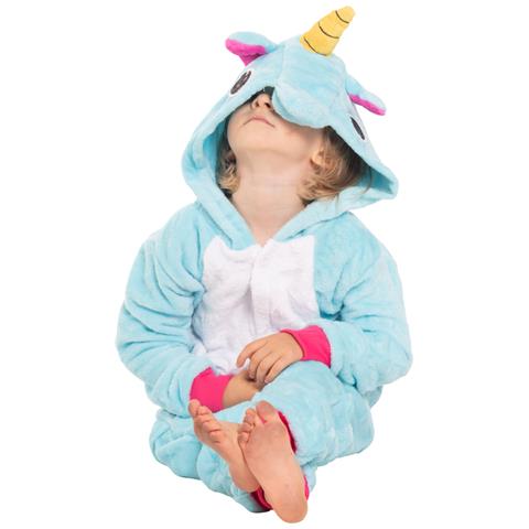 Pigiama Per Bambini Kigurumi Onesie Costume Pegaso Azzurro 105-115 - Foto 7