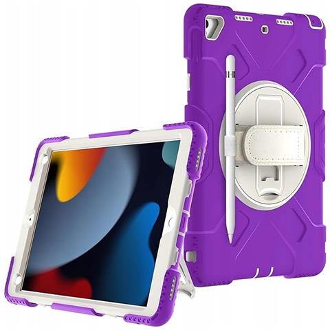 Custodia Per Ipad 9/8/7 10.2"" Antiscivolo Con Supporto Girevole Viola - Foto 1