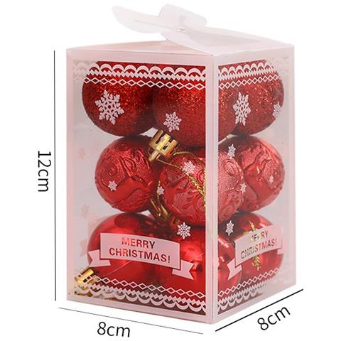 Palline Di Natale rangibili (12 Pezzi) Per Decorazioni Natalizie Red - Foto 2
