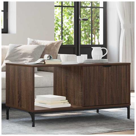 Tavolino da salotto Rovere marrone 90 x 49 x 46 cm - Foto 2