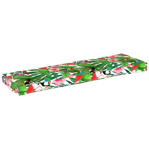 Cuscino per panca pallet Floral Multicolore 140 x 40 x 8 cm - Foto 1
