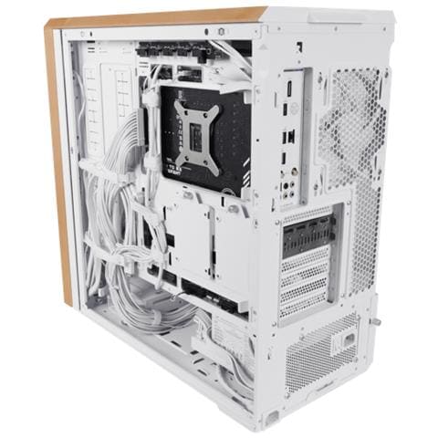 Lancool LAN217W computer case Midi Tower Bianco, Legno - Foto 6