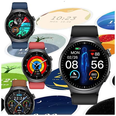 Smartwatch Con Display Amoled, Ecg, Monitoraggio Frequenza Cardiaca E Ossigeno Nel Sangue Black - Foto 7