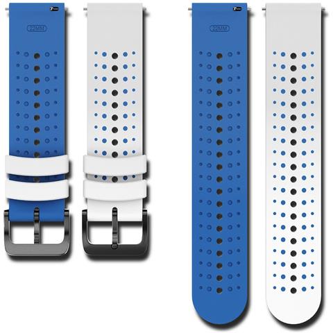 Cinturino In Silicone Da 22 Mm Compatibile Con Suunto 9 Peak, Huawei, Xiaomi, Redmi E Samsung - Design Cielo Stellato Bicolore White+blue - Foto 4