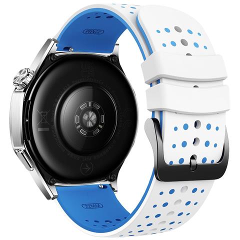 Cinturino In Silicone Da 22 Mm Compatibile Con Suunto 9 Peak, Huawei, Xiaomi, Redmi E Samsung - Design Cielo Stellato Bicolore White+blue - Foto 1
