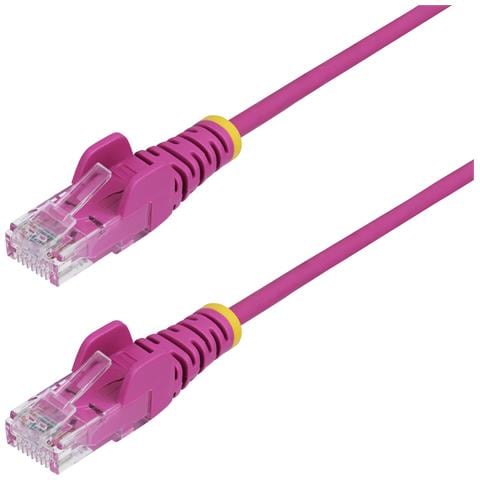 Cavo Ethernet CAT6 Rosa da 10m; Patch UTP con Plug RJ45 Antigroviglio e Rilievi di Trazione, Cavo Lan Slim in Rame Puro 28AWG, Sottoposto a test Fluke - Foto 1