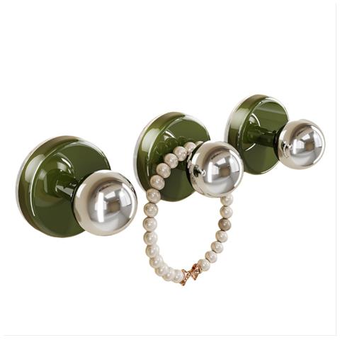 Set Di 3 Maniglie Autoadesive Senza Foratura Per Cucina, Frigorifero, Armadietto, Bagno Green - Foto 1